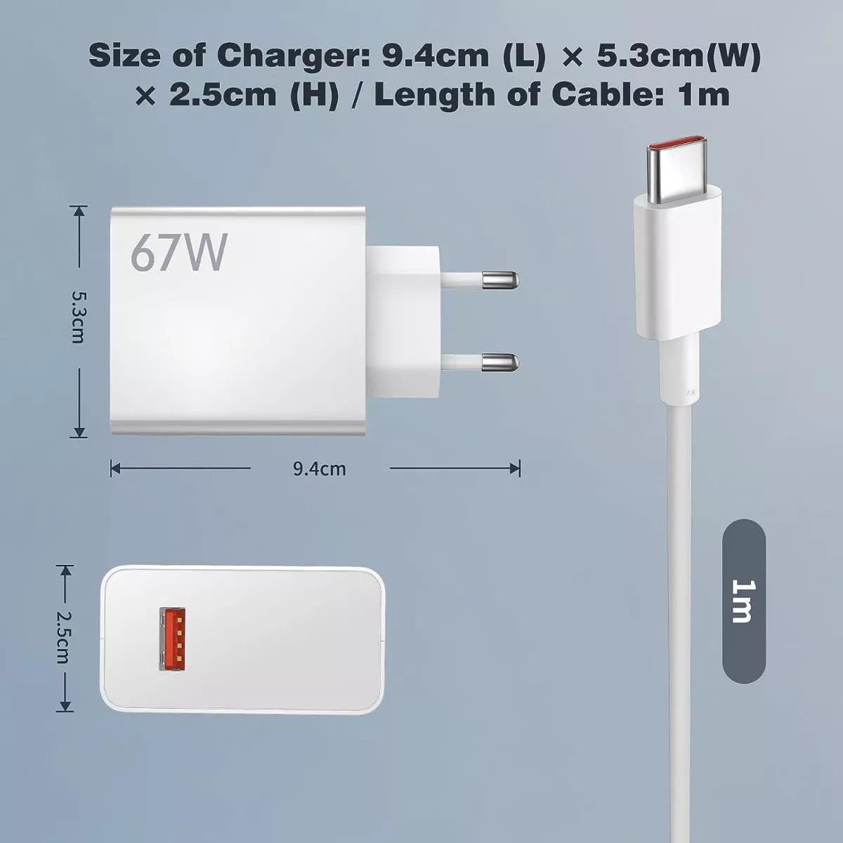 Cargador Turbo 67w + Usb C Para Xiaomi 11t 12 Redmi Note 11