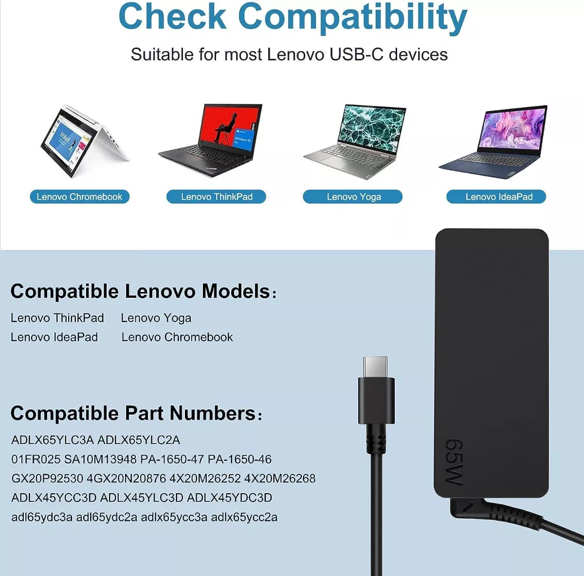 Cargador Original Lenovo Thinkpad Usb-c (65w) T14 T14s L15