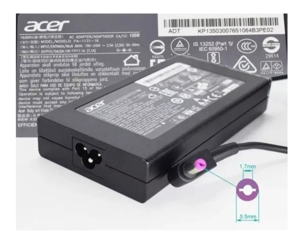 Cargador Original Notebook Acer Nitro 5 An515-42 (n17c1)-m.t